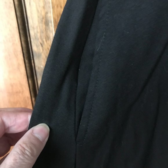 Helyo Fashion Black Short Sleeve Dress w/Seam Pockets Large - Picture 7 of 11